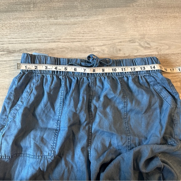 NWT Thread & Supply Chambray Wide Leg Crop Pants Large - Picture 10 of 13